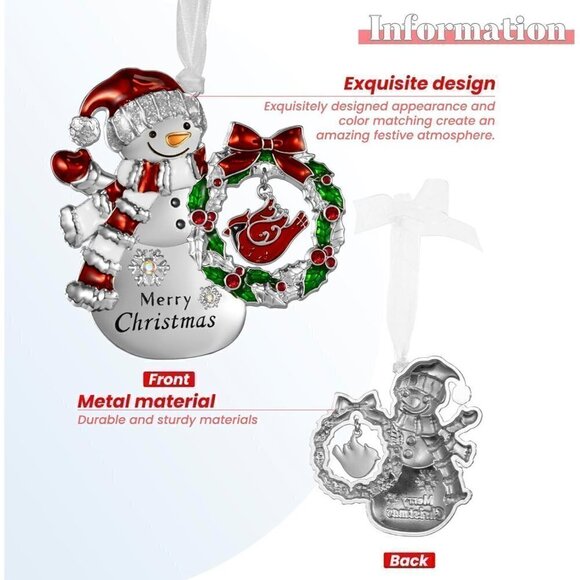 Christmas Tree Ornaments Hanging Charm Decorative Pendant of Car  Charm Holiday - Picture 3 of 7